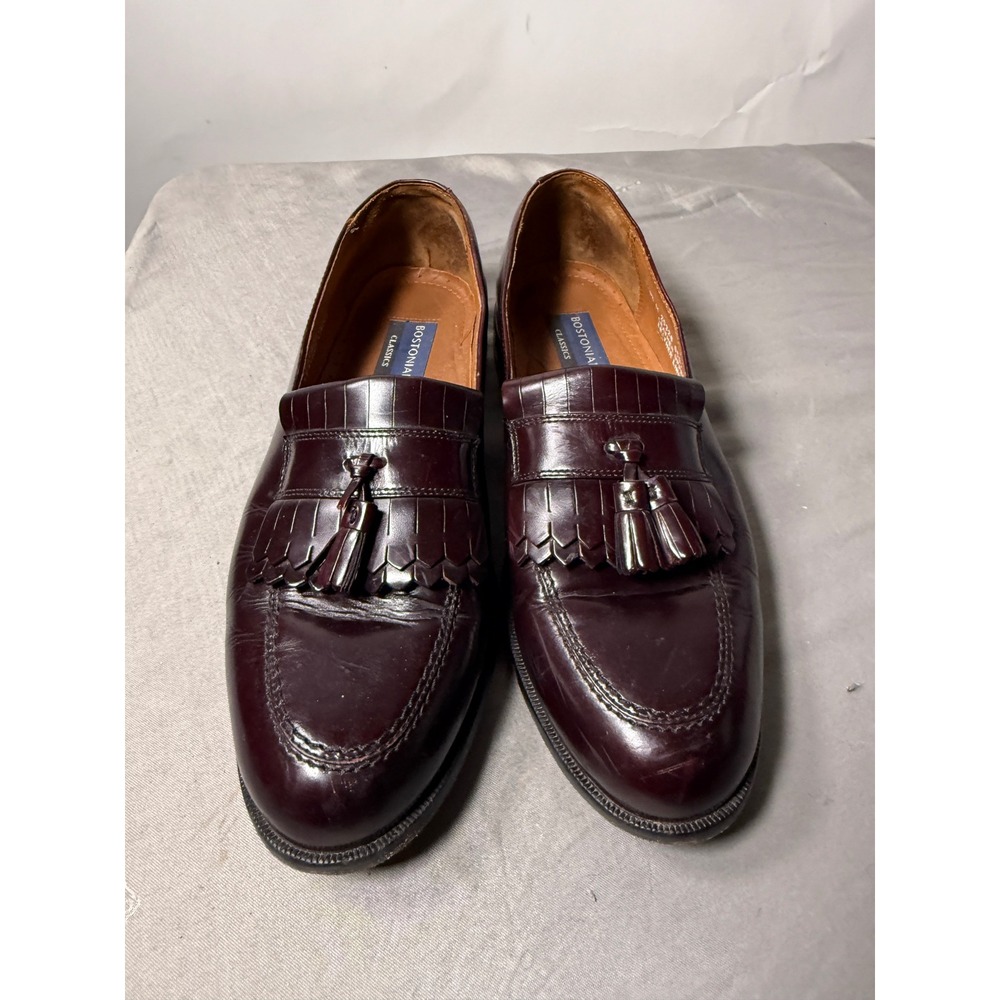 Bostonian Classics Mens Burgundy Leather Kiltie Tassel Loafers 9.5 M 20328
